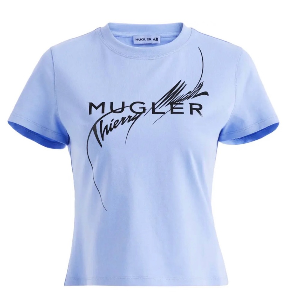 Mugler x H&M Blue Fitted Shirt, Medium